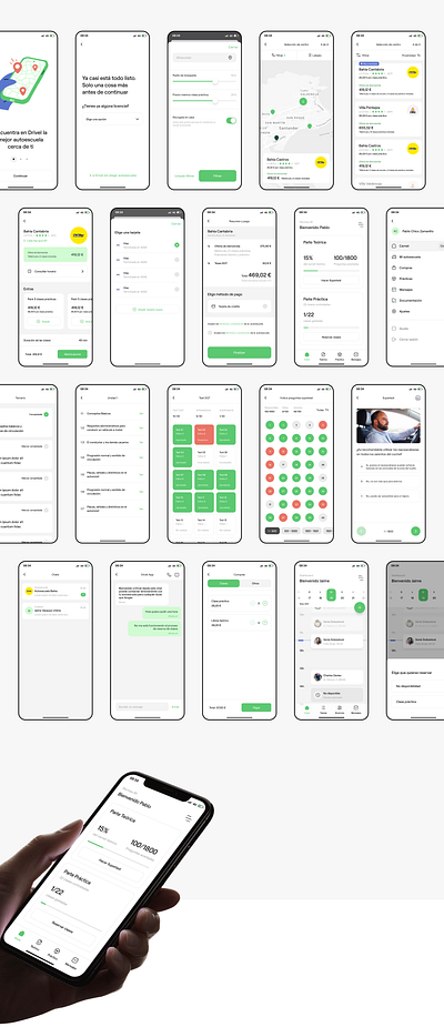 Drivel, driving license app app design interaction ios ui ui design ux