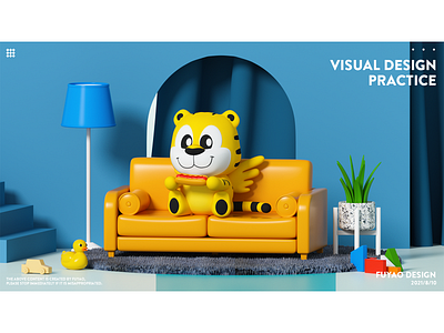 banner design 3d art c4d character