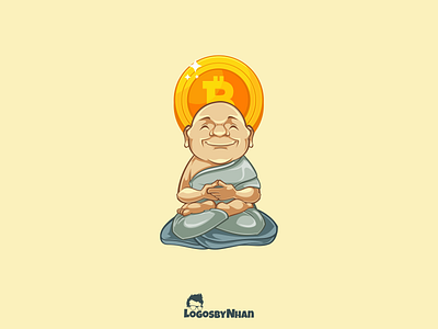 GURU BITCOIN - CRYPTOCURRENCY MASCOT bitcoin blockchain cartoon cartoon character cartoon deisgn cartoon logo cartoon mascot coin crypto cryptocurrency guru logo logo design logo maker mascot mascot design mascot logo monk vector vector logo