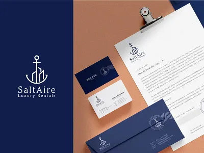 SaltAire Logo anchor anchorlogo beachlogho boatlogo businesslogo chainlogo creativelogo design icon logo logodesign minimal modern logo saltairelogo saltlogo sealogo shiplogo textlogho typograohy vector