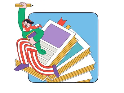 Baims Identity Illustration Concept academic books brand branding courses design digital marketing education graphic design identity identity design illustration people student studies user experience ux web design web marketing website illustration