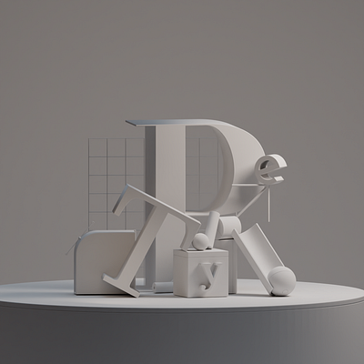 Clay type 3d b3d blender composition cycles cycles render early render render typography