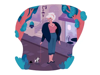 The Dog affinity designer buildings character city dog drawing illustration illustrator poop vector