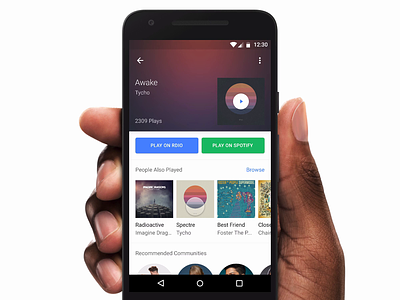 Soundwave Song Detail Page android app audio player design ios material design music product design ui ui design ux ux design