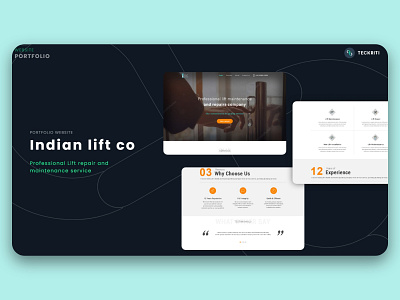 Indian lift co - Portfolio website branding design ui ux