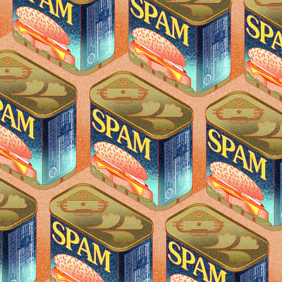 spam design food illustration spam
