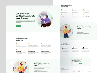 SBC_DA - Finance landing page 2021 trend business corporate dailyui design 2021 design tend 2021 finance business finance web design interface landing page ui uiux website design