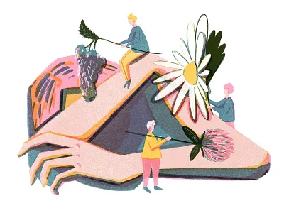 Healing Touch artwork botanical digital illustration editorial illustration illustration portfolio