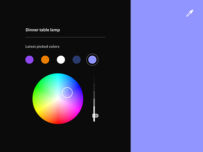 Smart Light – Concept App app colorpicker colors concept design lightcolors mobile prototype smartcolors smartlight ui