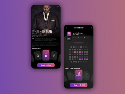 cinema app app design graphic design illustration ui ux