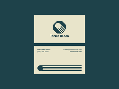 Tennis Recon Business Card brand brandidentity branding businesscard businesscarddesign clean design flatlogo identity identitydesign illustrator logo logomark logotype mark minimal modernism timeless vector visualsystem