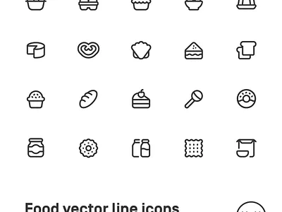 Myicons✨ — Food vector line icons pack essential icons figma icons icon design icon pack icons icons design icons pack interface icons line icons sketch icons ui ui design ui designer ui icons ui kit ui pack ui set web design web designer web ui