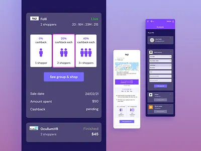 M8buy e commerce social ui design ux