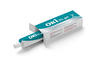 Oki Gel Medicine 3d blue dompe gel graphic design italian italy medicine mockup oki okitask package pharmaceutical pharmacy product