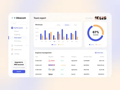 Financial Planning Platform (Abacum Redesign) bank app banking charts finance planning ui web