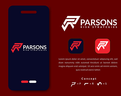 Parsons Risk Strategies-Logo Identity Design abstract brand design brand identity branding business logo company logo creative creative logo design graphic graphic design icon logo logo design logo folio logotype modern logo design vector