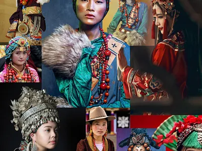 Tibetian Cultural dresses adobe artist creative culture design graphic design idea illustration image manipulation logo mood board moodboard photo manipulation photoshop