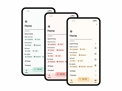 Clever Tasks: Smart task app | Themes app beta design material design material you mobile real app task task app ui ux