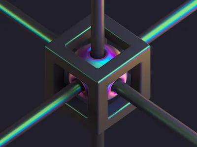 Isometric Tension 3d animation c4d cinema4d gradient iridescent isometric motion