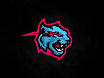 MrBeast logo redesign beast blue branding cougar design illustration logo mascot mascot logo mrbeast pink tiger typography ui ux vector