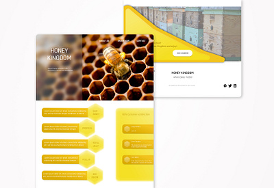Honey Kingdom bees design honey ui ux uxui web design website white yellow