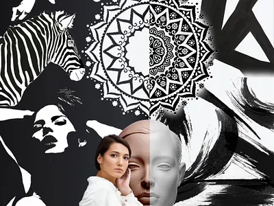 Black & White Against each other. adobe best black creative design designer graphic design idea illustration logo moodboard nike photo manipulation shoes white zebra