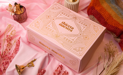 Thierra Nuestra™ — Knitwear for a lifetime box branding design fashion foil gold graphic design identity knitwear logo packaging peruvian pink sustainable