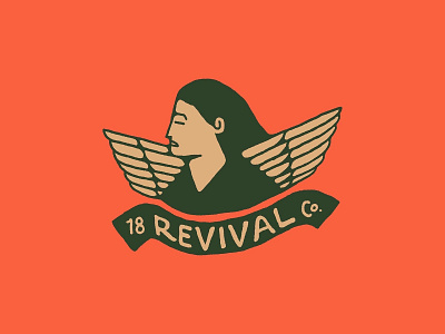 Revival Coffee Badge banner branding coffee coffee branding coffee shop design graphic design illustration logo typography