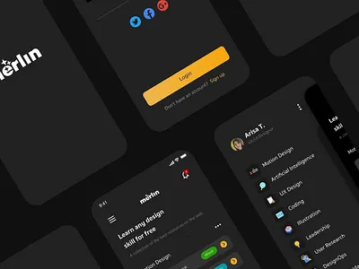 Merlin Application blockchain branding design figma illustration logo ui ux web website design