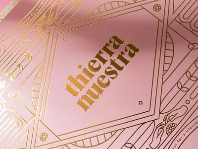 Thierra Nuestra™ — Knitwear for a lifetime box branding fashion fashion branding foil gold gold foil graphic design hot stamping logo packaging packaging design pink visual identity