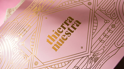 Thierra Nuestra™ — Knitwear for a lifetime box branding fashion fashion branding foil gold gold foil graphic design hot stamping logo packaging packaging design pink visual identity