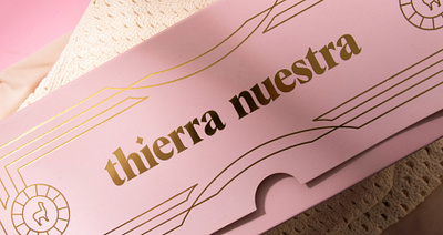 Thierra Nuestra™ — Knitwear for a lifetime box branding design fashion fashion branding foil gold graphic design logo packaging packaging design pink sustainable