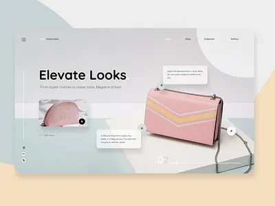 Fashion Bags Store Landing Page bags branding design fashion figma figmadesign illustration landing page logo photoshop purse ui ux web website