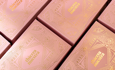 Thierra Nuestra™ — Knitwear for a lifetime box branding design fashion fashion branding foil gold gold foil graphic design hot stamping logo packaging packaging design pink pink branding sustainable visual identity