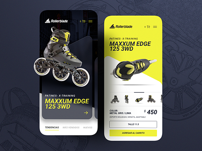 Concepto de aplicación para Rollerblade app mobile concept design inspiration interaction interface mobile patines rollerblade template uiux web website