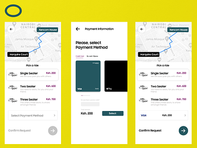 Car pool ride checkout flow branding car pool design ecommerce design minimal mobile ride share ui web