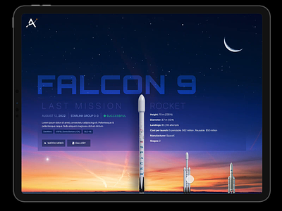 Rocket App Concept app concept figma ipad launches mission mobile product design prototype rocket space space-x ui ux
