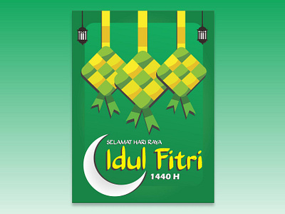 Poster - Ucapan Hari Raya Idul Fitri / Ied Fitri Poster card design idul fitri ied illustration poster