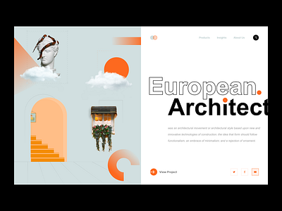 Architect app architecture art color concept design dribbble graphic design illustration image landing page photo pop art ui ui design ux vector webpage