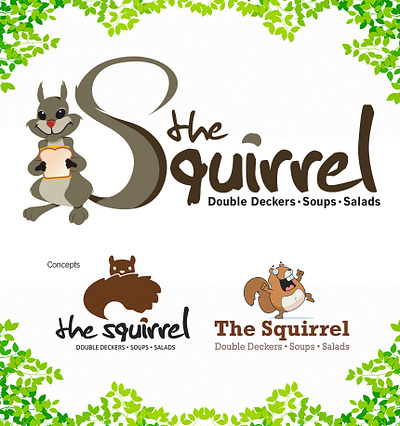 The Squirrel Deli branding design graphic design illustration logo vector