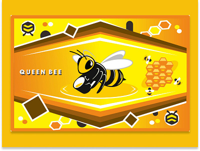 Custom Background / Artwork / Wallpaper Design - Queen Bee arcade stick artwork background design design flat design wallpaper wallpaper design