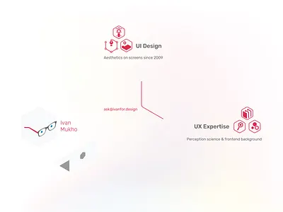 Minimal Web Page Design design graphic hexagons icons web