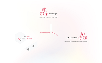 Minimal Web Page Design design graphic hexagons icons web