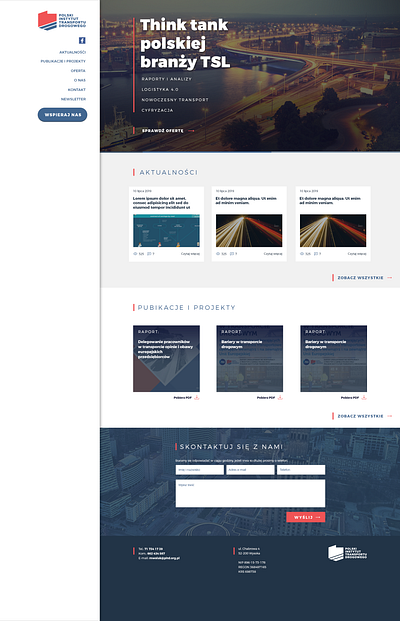 Website of a Polish Transport Institute design graphic design ui web