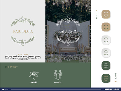 Kaiu Deco Logo (Wedding Decoration) best logo botanical logo brand brand identity branding combination logo daffodil decoration logo design elegant elegant logo feminin feminin logo graphic design lavender logo logo inspiration logos luxury wedding decoration logo