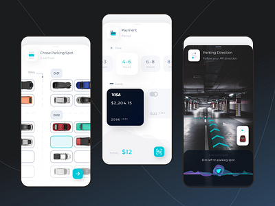 AR Parking app ar augmented reality design ui ux uxui