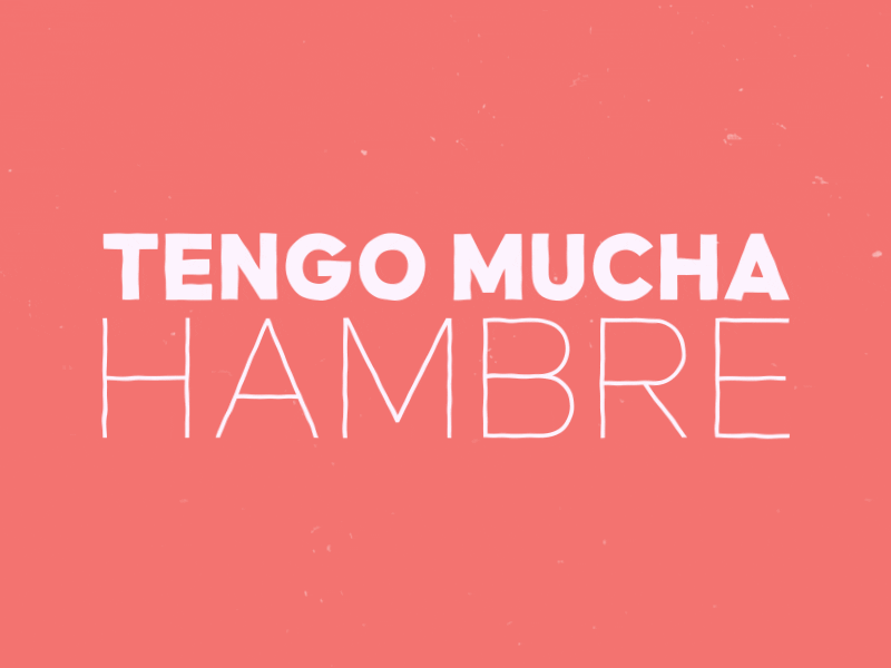 I'm very hambriento 3d animation graphic design motion graphics stretch text type