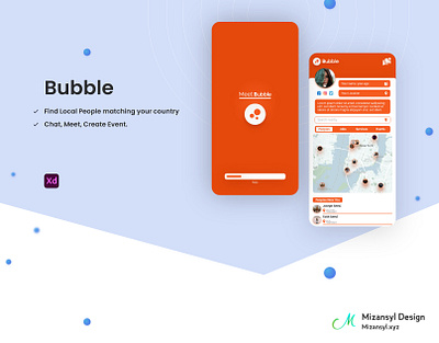 Bubble Community app UI Design adobexd android app appdevelopmen communication communityapp graphic design interface ios ui uidesign uidesigner uiux uxdesign