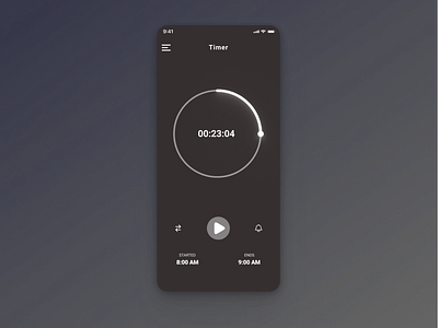 Timer UI Design app design graphic design illustration ui ux