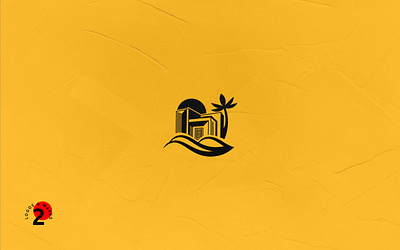 Villa + waves + sun logo design 3d branding creative design graphic design icon identity illustration logo logo collection logofolio logos marca mark symbol trademark vector villa waves